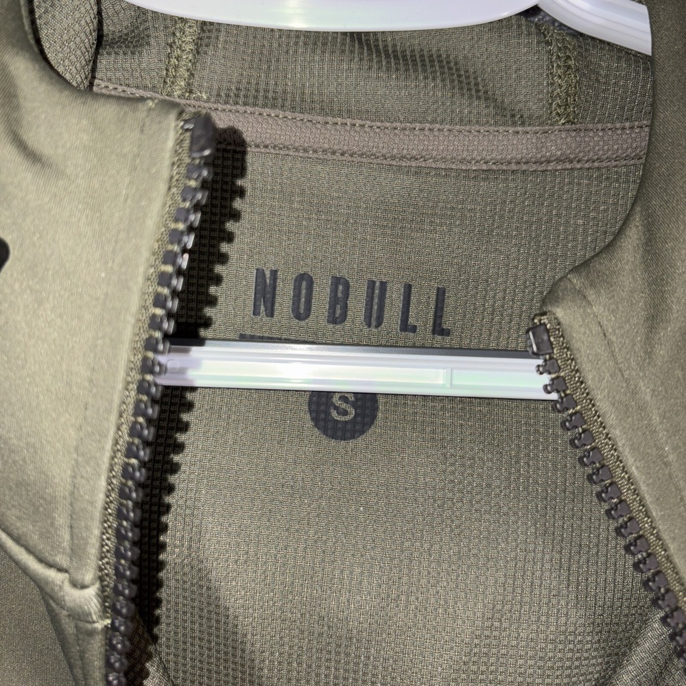 NWT NOBULL Women's Soft Shell Zip Up Jacket - Small - Army Green - Picture 6 of 11